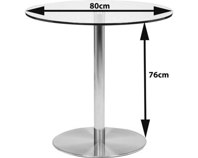 Target 80cm Small Round Glass Dining Table