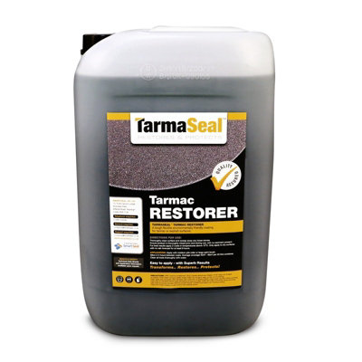 Tarmaseal Tarmac Restorer (Black) Tarmac Paint, Tarmac Sealer, Restore Lost Colour for Tarmac Driveway, 3-5 Year Protection, 20L