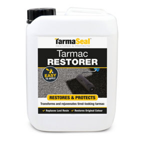 Tarmaseal Tarmac Restorer, Black, Tarmac Sealer, Superior to Tarmac Paint, Protect Driveway, Restore Lost Colour and Resins, 5L