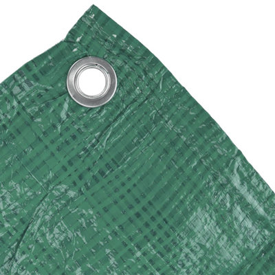 Tarpaulin 6 x 4ft 6 Eyelets Tarp Provides Elements Protection 6 x 4ft Green - 4