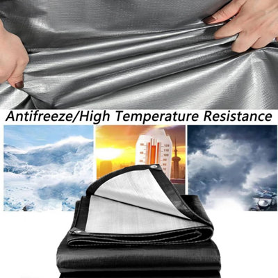 Tarpaulin Extra Heavy Duty Waterproof Cover Tarp Ground Sheet Mesh 250GSM 6m x 6m - 5