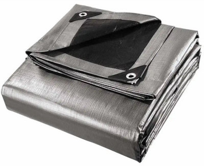 Tarpaulin Extra Heavy Duty Waterproof Cover Tarp Ground Sheet Mesh 320GSM 8m x 12m