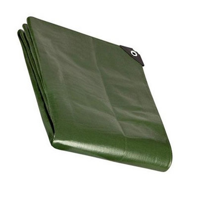 Tarpaulin Green/Black 200gsm 8x5m