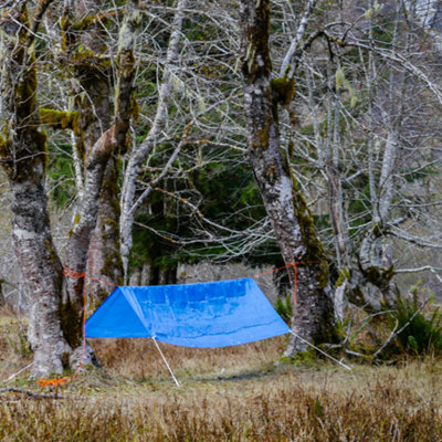 Tarpaulin Heavy Duty Waterproof  - 1.5m x 2m - Metal Fixing Eyelets & Rope Reinforced Hems - 7