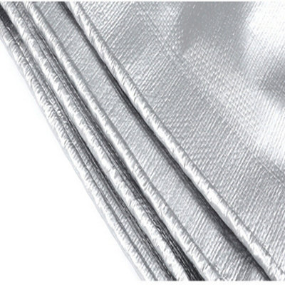 Tarpaulin Regular And Heavy Duty Waterproof Cover Tarp Ground Sheet Multi Sizes Silver 2m x 3m - 4