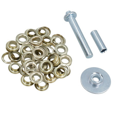 Tarpaulin eyelets shop tool