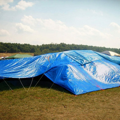 Tarpaulin Tarp Sheet Cover Blue Waterproof Ground Camping Multipurpose Furniture 10m x 15m