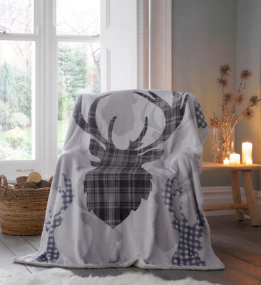 Stag fleece throw hotsell