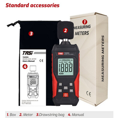 TASI Digital Sound Level Meter - 30 - 130dB Range, Smart Sensor, Ideal for Diagnostic & Audio Testing