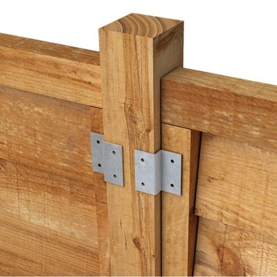 Taskar Galvanised Z Clips for Fence Panels & Trellis, 10 Pack, 60mm x ...