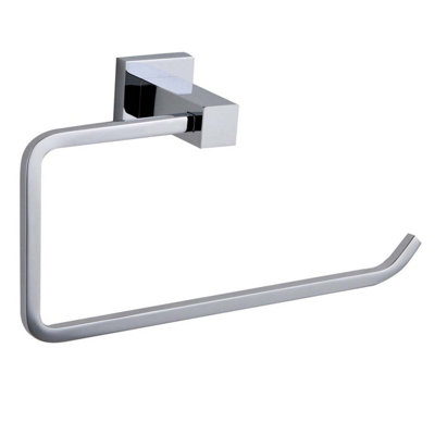 Tate Bathroom Wall Mounted Chrome Towel Ring