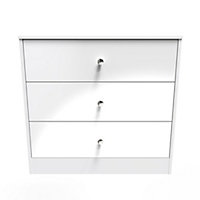 Taunton 3 Drawer Chest in White Gloss (Ready Assembled)
