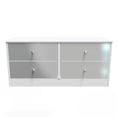Taunton 4 Drawer Bed Box in Uniform Grey & White (Ready Assembled)