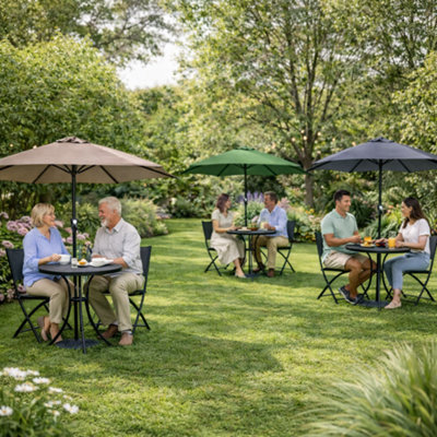 green and taupe patio umbrellas Business & Pleasure Co. The Umbrella In addition Taupe 2m Outdoor Parasol -