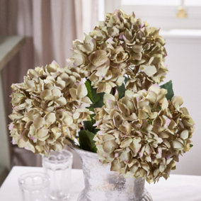 Taupe Artificial Hydrangea Sprig Easter Decoration