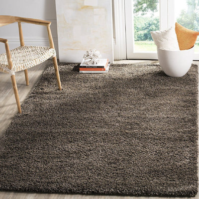 Taupe Thick Shaggy Rug - California - 110x160 (3'7x5'4")