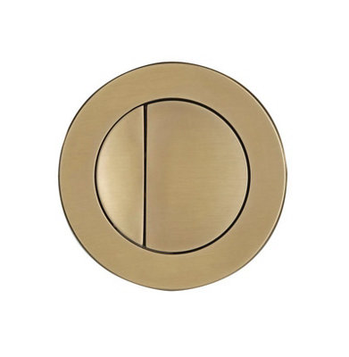 Tavistock/Roper Rhodes Brushed Brass Gold Twin Hose Toilet Push Button Dual Flush Air Type Pneumatic