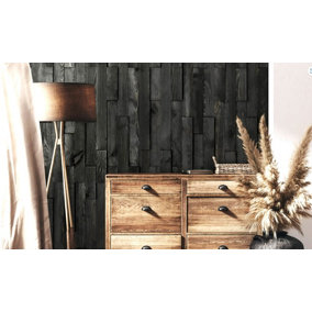 Tavola Carbon - Real Wood Wall Decor Panel - Set of 2