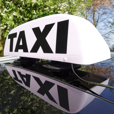 Taxi Roof Sign Illuminated Vacuum Mounted Ideal for Glass & Aluminium ...