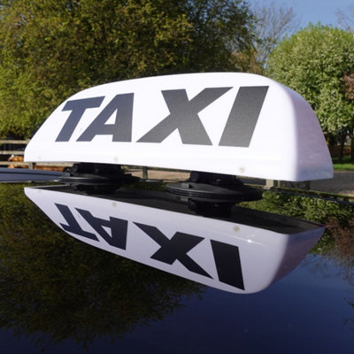 Taxi Roof Sign Illuminated Vacuum Mounted Ideal for Glass & Aluminium ...