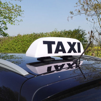Taxi Roof Sign Illuminated Vacuum Mounted Ideal for Glass & Aluminium ...