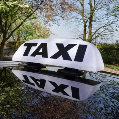 Taxi Roof Sign Illuminated Vacuum Mounted Ideal for Glass & Aluminium ...