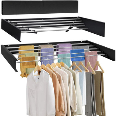 Taylor & Brown 100cm Wall-Mounted Retractable Laundry Drying Rack ...
