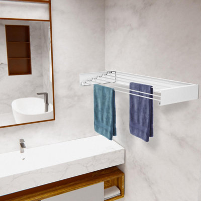 Taylor & Brown 100cm Wall-Mounted Retractable Laundry Drying Rack ...