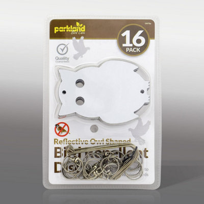 Taylor & Brown 16pc Reflective Owl Deterrents for Pigeons, Woodpeckers ...