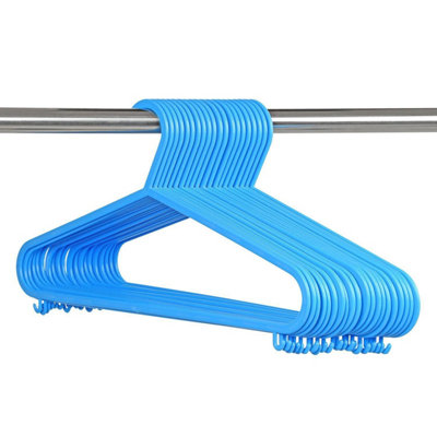 Poity Non-Slip Plastic Kids Hangers – 10 Pack, Multi-Color, For Baby & Toddler Clothes - View #9