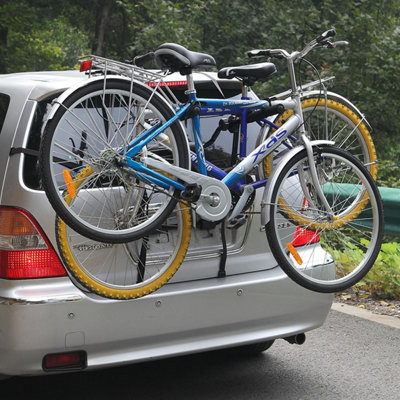 Taylor & Brown 2Bike Rear Trunk Mount Rack, Foldable & Compact, Universal Fit for Saloon/Hatchback/Estate Cars, Black