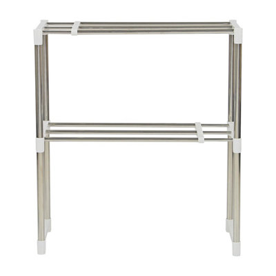 Taylor & Brown 2Tier Microwave Oven Storage Rack, Extendable Stainless ...