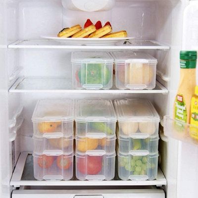 Taylor & Brown 3-Layer Plastic Refrigerator Storage Boxes - Stackable ...