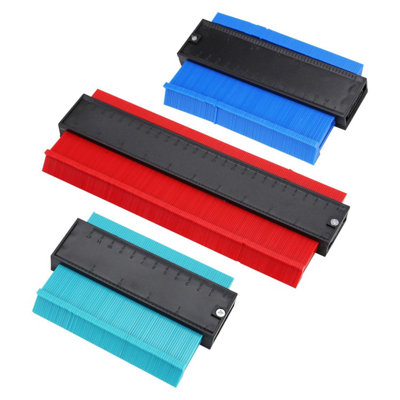 Taylor & Brown 3 Pack Contour Gauge Duplicator Set (6in, 7in, 11in) for Tiling, Laminate, WoodworkGreen, Blue, Red