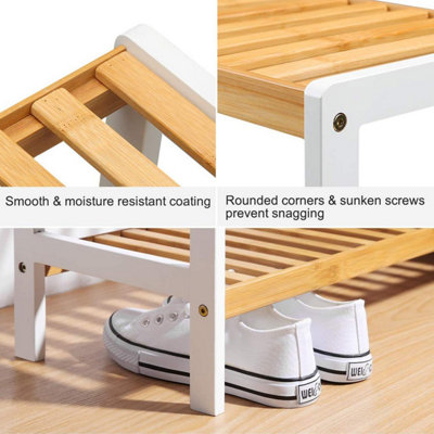 Taylor & Brown 3-Tier Natural Bamboo Shoe Rack - Storage Organiser for ...