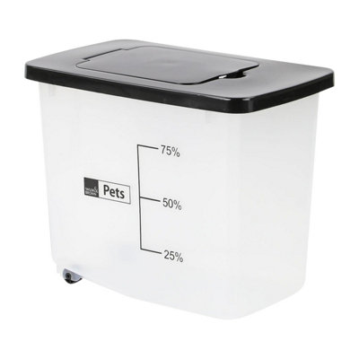 2025 Upgrade Airtight Pet Food Storage Container | 30 Lbs Sealed Moisture Proof Bin Dog Cat Food Built In Scoop Storage Wheels Bpa Free Plastic