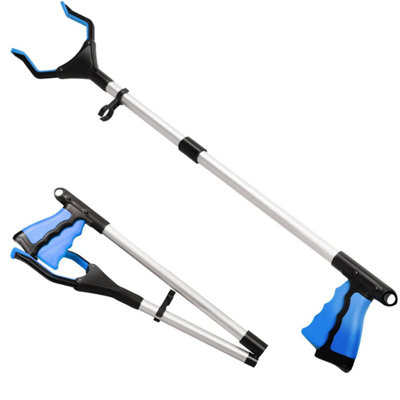 Taylor & Brown 32" Reacher Grabber Tool  Lightweight Trash Claw, Mobility Aid, Litter Picker, Arm Extension for Elderly (Blue)