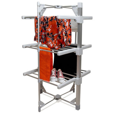 Taylor & Brown 3Tier Heated Clothes Airer, Folding Aluminium Drying ...