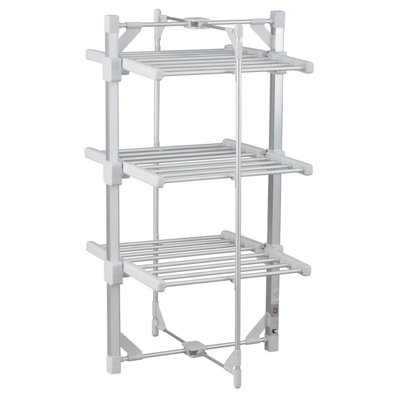 Taylor & Brown 3Tier Heated Clothes Airer, Folding Aluminium Drying ...