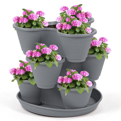 Taylor & Brown 3Tier Stackable Planter, Vertical Garden Tower for ...