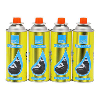 Butane Gas Canisters For Camping Stove, BBQ, Heater, Blowtorch – 4 Pack?