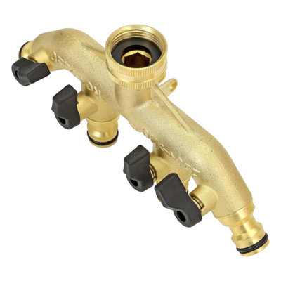 Brass Garden Hose Shut Off Valve Water Pipe Faucet Connector Handy(2 PACKS