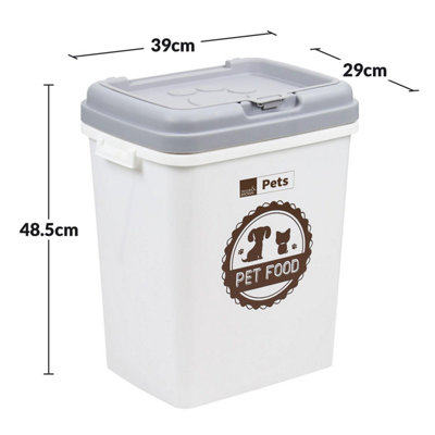 Taylor & Brown 40L Airtight Pet Food Storage Container, FlipTop Lock ...