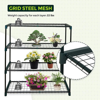 Taylor & Brown 4Tier Greenhouse Staging Shelving Rack Freestanding ...