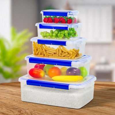 Taylor & Brown 5-Piece Large Food Storage Containers with Snap Lock ...