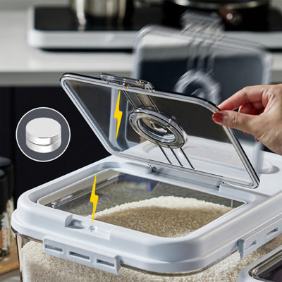 Taylor & Brown 5kg Airtight Rice Storage Container with Measuring Cup ...