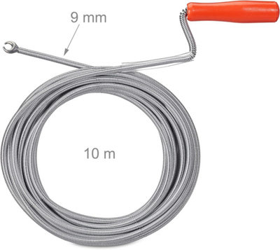 Taylor & Brown 5M Drain Unblocker Tool, Flexible Plumbing Snake with 9mm Claw, Sink & Drain Auger for Blockage Removal