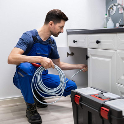Taylor & Brown 5M Drain Unblocker Tool, Flexible Plumbing Snake with 9mm Claw, Sink & Drain Auger for Blockage Removal