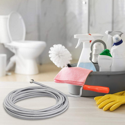 Taylor & Brown 5M Drain Unblocker Tool, Flexible Plumbing Snake with 9mm Claw, Sink & Drain Auger for Blockage Removal