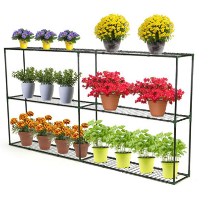 Taylor & Brown 6 Tier Greenhouse Shelving RackFreestanding Outdoor Plant Stand for Pots, Trays & Garden Potting